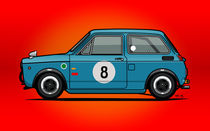 Honda N600 Blue Kei Race Car by monkeycrisisonmars