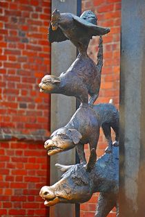 Bremer Stadtmusikanten in Riga... von loewenherz-artwork