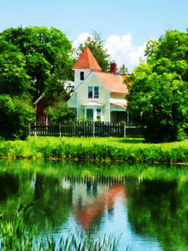 Suburban House with Reflection by Susan Savad