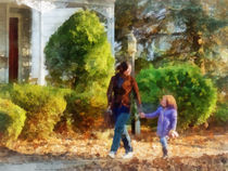 Family - Mother and Daughter Taking a Stroll von Susan Savad