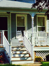 White Rocking Chairs by Susan Savad