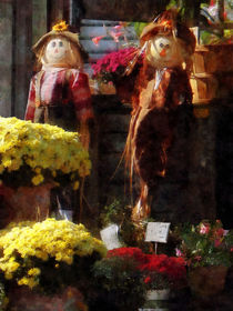 Scarecrows and Mums by Susan Savad
