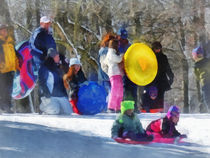 Sledding in the Park von Susan Savad