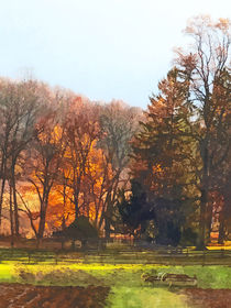 Autumn Farm With Harrow von Susan Savad