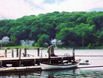 Rowboat Tied to Dock by Susan Savad