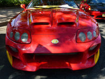 Red Car in Dappled Sunshine by Susan Savad