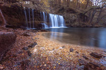 Sgwd Ddwli Uchaf waterfalls South Wales by Leighton Collins