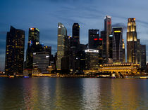 Singapore Skyline at Dusk by James Menges