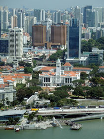 Singapore Skyline Waterfront by James Menges