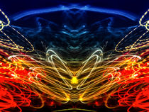 Lightpainting Abstract Symmetry UFA Prints #1 by John Williams