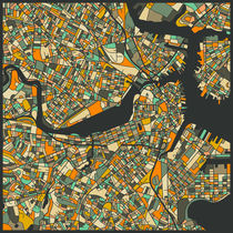 BOSTON MAP by jazzberryblue