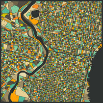 PHILADELPHIA MAP by jazzberryblue