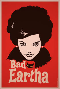 Eartha Kitt - That Bad Eartha Retro Poster by monkeycrisisonmars