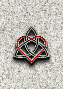 Celtic Knotwork Valentine Heart Bone Texture von Brian Carson