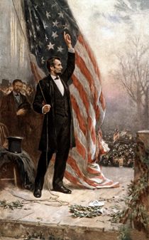 President Abraham Lincoln Giving A Speech von warishellstore