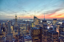 Manhattan New York Sonnenuntergang / Sunset NYC Skyline by Thomas Schaefer