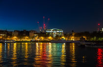 Victoria Embankment, London, at night by Graham Prentice