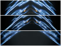 Light painting Triptych Horizontal Print Photograph 3 von John Williams