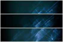 Lightpainting Triptych Horizontal Print Photograph 6 by John Williams