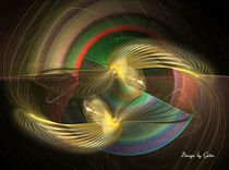 Digital Fraktal Vogelpaar by bilddesign-by-gitta