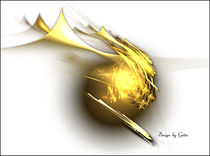 Digital Fraktale goldene Kugel by bilddesign-by-gitta