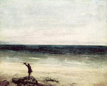 The Artist on the Seashore at Palavas  von Gustave Courbet
