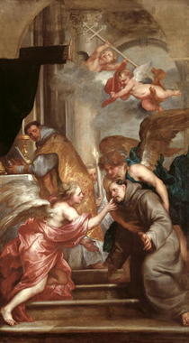 The Communion of St. Bonaventure  by Sir Anthony van Dyck