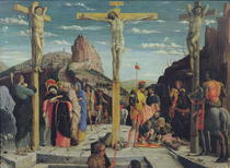 Calvary, central predella panel from the St. Zeno of Verona alta by Andrea Mantegna