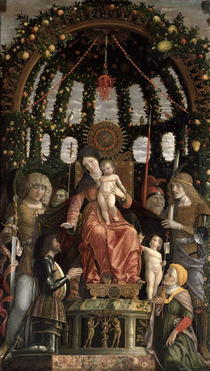 The Virgin of Victory or The Madonna and Child Enthroned with Si von Andrea Mantegna