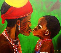 Afrikanische Mutter mit Kind von Eberhard Schmidt-Dranske