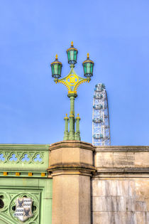 The London Eye And Westminster Bridge by David Pyatt