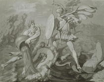 Fight of Achilles with the River Scamander  by Philipp Otto Runge