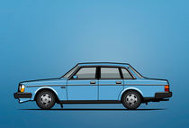 Volvo Brick 244 240 Sedan Brick Blue by monkeycrisisonmars