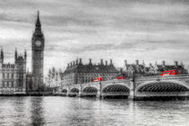 Westminster Bridge and Big Ben Art von David Pyatt