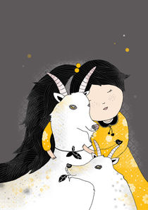 Capricia and goats von Kristina  Sabaite