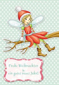 Weihnachtskarte WInterfee Rosalie von Gosia Kollek