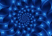 Electric Blue Spiral Fractal  von Kitty Bitty