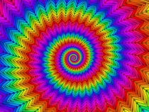 Psychedelic Rainbow Spiral  by Kitty Bitty