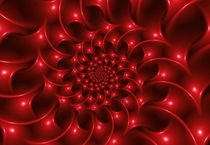 Glossy Red Spiral Fractal von Kitty Bitty