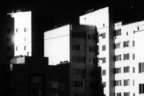 Buildings at Dawn in Monochrome by John Williams