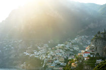 Positano panoramic view in a sunny day, Amalfi coast by Tania Lerro