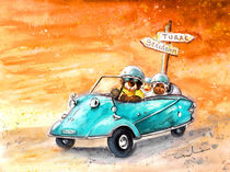 Truffle McFurry Driving To Benidorm von Miki de Goodaboom