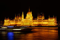 Night view of Hungarian Parliament Building von ebjofrie