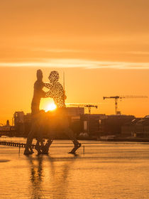 Moleculemen im Sonnenuntergang III von Franziska Mohr