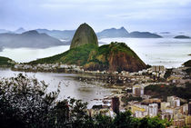 Rio de Janeiro, Brazil - Classic View of Sugar Loaf and Baia de Guanabara by Carlos Alkmin
