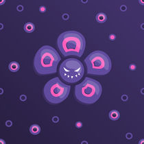 Grinning purple evil flower by Boriana Giormova