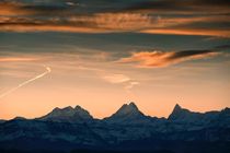 Morgenhimmel über dem Berner Oberland von Bruno Schmidiger