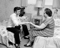 Elvis Presley with Gladys In a Bedroom by Phillip Harrington