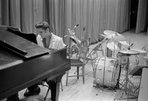 Elvis Presley on piano 1956 by Phillip Harrington