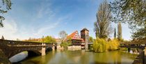 Nürnberg, Nuremberg, Panorama, Maxbrücke, Weinstadel, Henkersteg von Norbert Probst